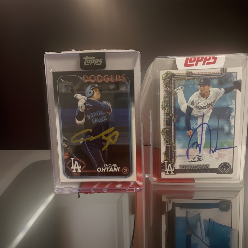 Shohei Ohtani Autographed IP  Topps #ASG-18 & Yoshinobu Yamamoto Autod IP #H159