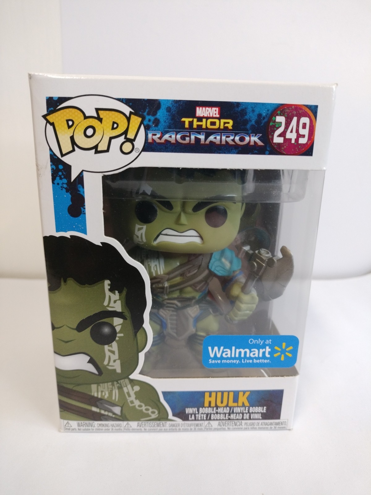 Funko Pop Hulk Thor Ragnarok 249 Bobble Head Walmart Exclusive Marvel
