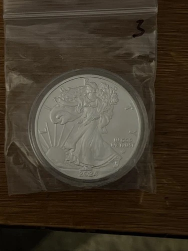 2024 American Silver Eagle $1 Coin 1 oz Fine Silver BU In Capsule 3