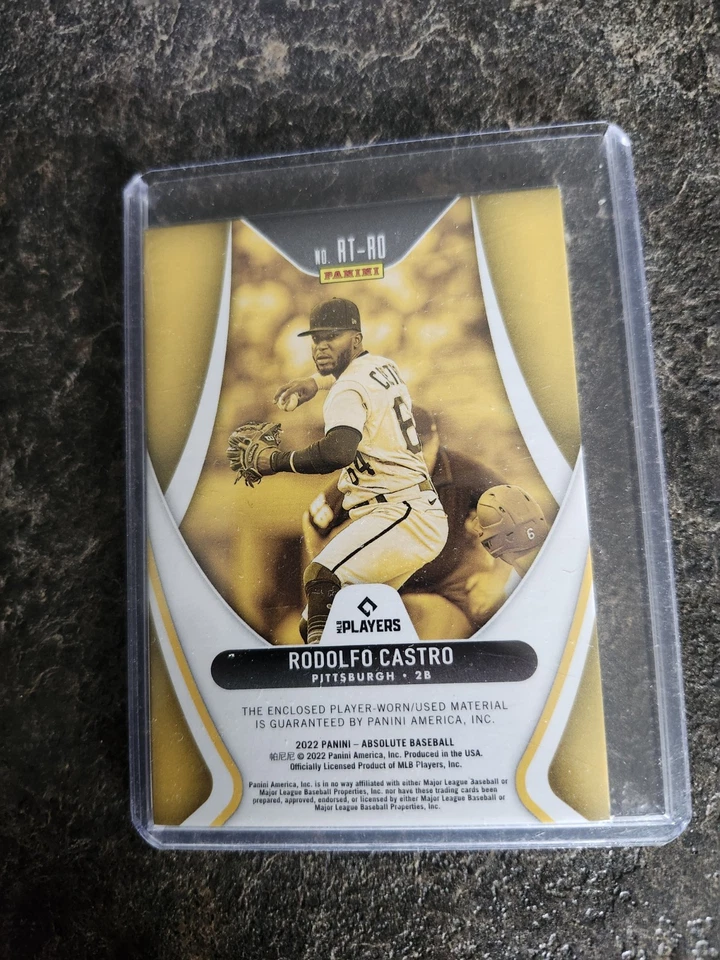 2022 Panini Absolute Rookie Threads Rodolfo Castro Card# RT-RO - Image 2 of 2