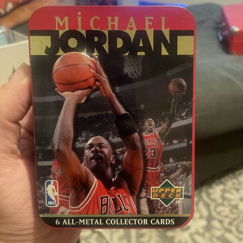Michael Jordan 6 all metal collector cards in tin 1996 upper deck sealed cards