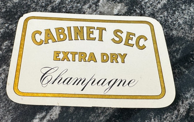 EARLY PRE-PRO CABINET SEC CHAMPAGNE BOTTLE LABEL WINE WHISKEY CORDIAL LIQUEUR