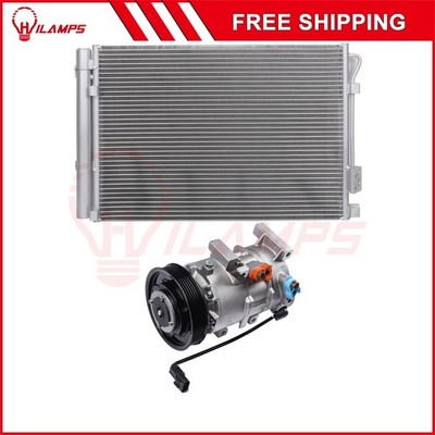 For 2012-2013 Hyundai Accent Kia Rio AC Condenser & AC Compressor Cooling Kit