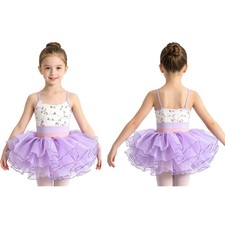 Girls Ballet Cha-Cha Skirted Lyrical Leotard Gymnastics Ballerina Competitions