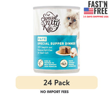 24 pack Special Kitty Special Supper Dinner Pate Wet Cat Food, 13 oz Can