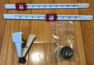 STIGA HOCKEY GAME REPLACEMENT PARTS Lot - Sliding Goal Counter Strips, Puck, Leg