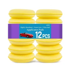 PSLER Foam Applicator Pads - Foam Car Wax Applicator Pad Detailing Round 4 in...