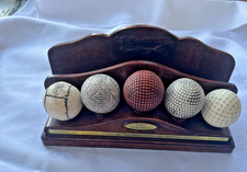 Golf Ball History Letter Holder Desk Organizer Display -