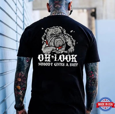 OH LOOK NOBODY GIVES A SH*T Hound Print Men's Tee
