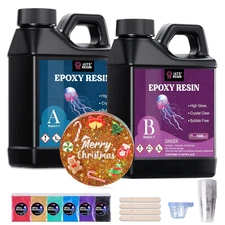 LET'S RESIN Crystal Clear Epoxy Resin, 34Oz Bubble Free, Low Odor, Anti-Yellowin
