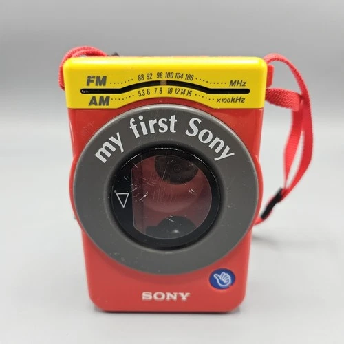 Vintage Sony WM-F3030 My First Sony Walkman Kids Red FM AM Radio Cassette Player