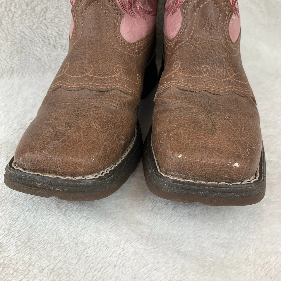 Bota Western DURANGO Lil’ Rebel Little Kid's 8” - Marrón y Rosa | Talla 1M Foto 4 de 4