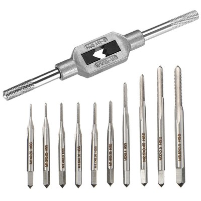 10 Stück Micro Gewindebohrer Bit klein Handgewinde Gewindebohrer M1-M3,5 HSS Mini metrisch