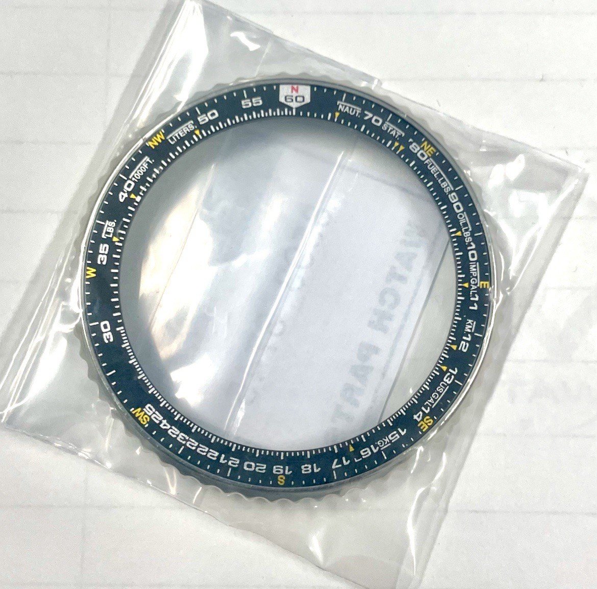 SEIKO Genuine Rotating BLACK Bezel Flight master 7T62 0EB0 New