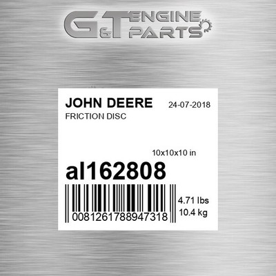 AL162808 FRICTION DISC fits JOHN DEERE (NEW AFTERMARKET)