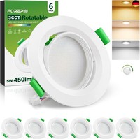 Led Einbaustrahler 230V 5W, Led Einbauspots Dimmbar Spots Deckenleuchte 68Mm,