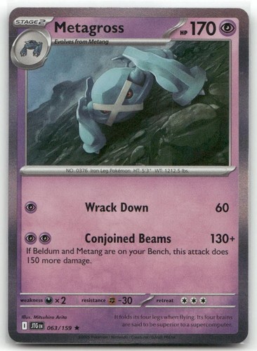 Metagross 063/159 Holo Journey Together Pokemon TCG