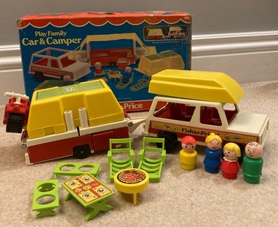 Komplettes 992 Fisher Price Little People Play Family Auto Camper Spielset, Box