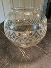 Vintage Original Wheel Cut Kerosene/Gas Glass Shade  — photo 4