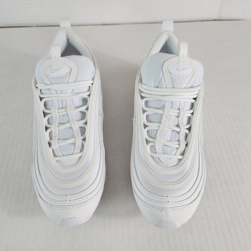 Nike Air Max 97 Shoes Youth 7Y Triple White Sliver Athletic Running Sneakers - Picture 4 of 12