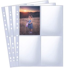 Photo Sleeves 4x6 30 Pack Clear Double Sided Sheet Protectors WITHYU Pictures