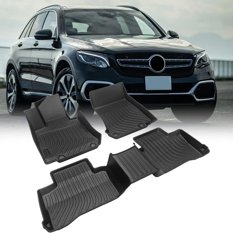 Floor Mats for 2018-2021 Mercedes-Benz GLC63 AMG S BLACK - Image 2 of 4