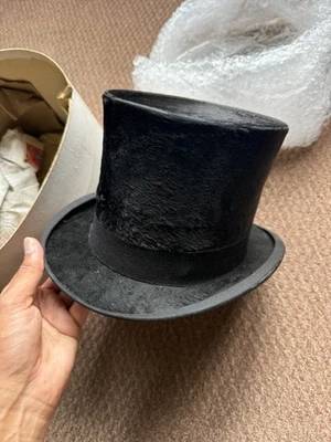 Antique Silk Top Hat - Tho’s Hobston - Image 1 of 4