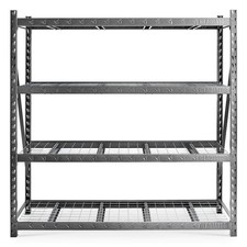 4-Tier Heavy Duty Welded Steel Garage Storage Shelving Unit (90 in. Wx90 in. Hx2