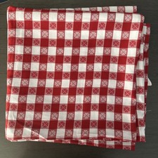 Westex Red White Gingham Rectangular Tablecloth Cloth for Kitchen Dining