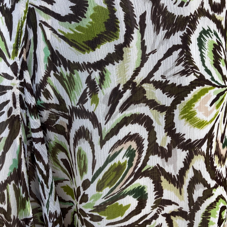 Falda De Colección Worthington Talla 14P Marrón Tostado Floral Gasa Ligera Boho Y2K Retro Foto 4 de 4