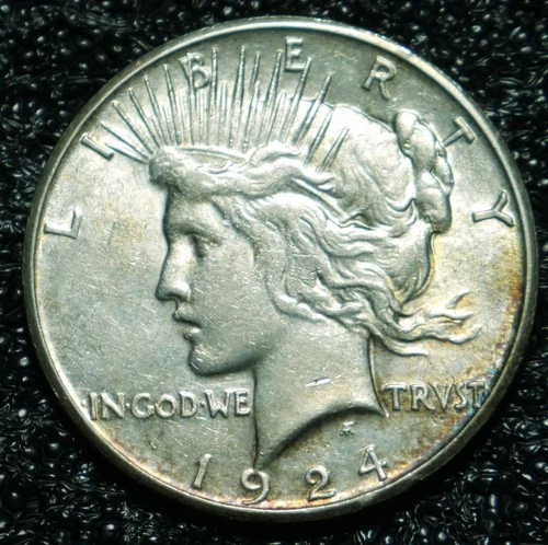 1924-S Peace Silver Dollar VF/XF - Key date - Some toning