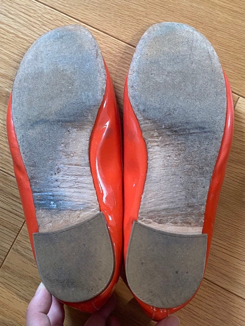 Rare Repetto Orange Ballet Flats FR37.5 - EUC (Excellent Used