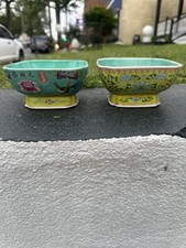 Wonderful Antique Pair Of Porcelain Boxes