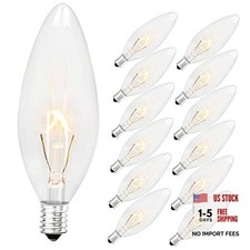 Vintage Incandescent Light Bulbs 40Watt B10 380 Lumens, Clear Traditional