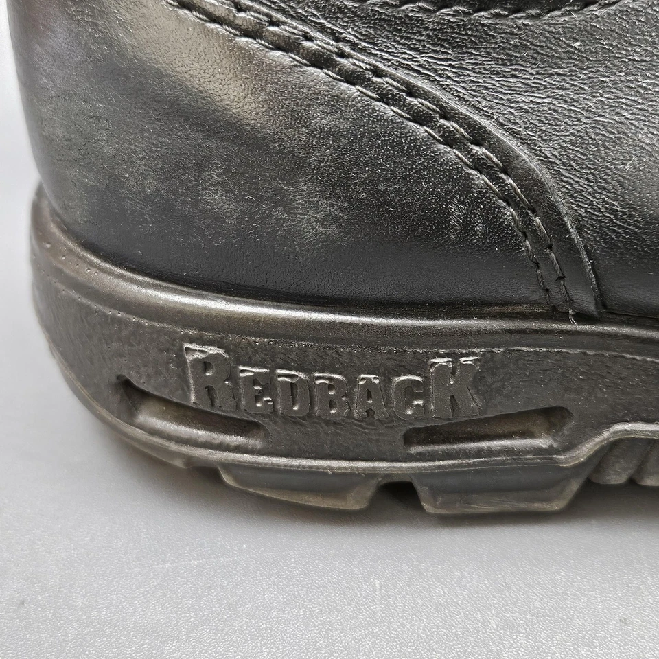 Redback Walkabout Shoes Mens US 8.5 Black Leather Lace Up Work Dress Utility - Image 2 of 4