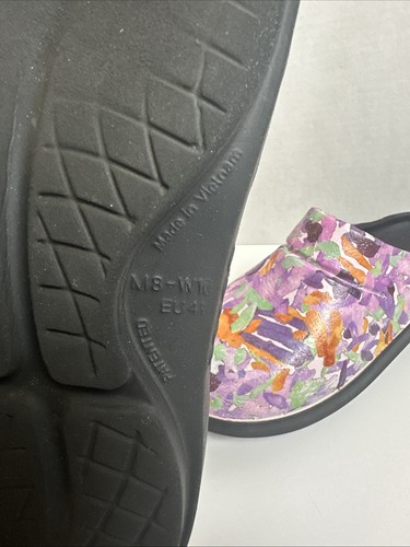 OOFOS Clog Shoes Women 10 Multicolor Camo Slip On Comfort Walking Casual - Picture 6 of 11