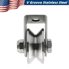 1PC V-Groove Sheave Pulley for Wire Rope Stainless Steel Silent Pulley 800LBS