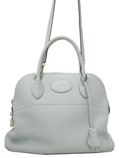 HERMES Bole 31 2-Way Bag Togo Leather Light Blue Y Stamp 2020 Dust Bag #T055