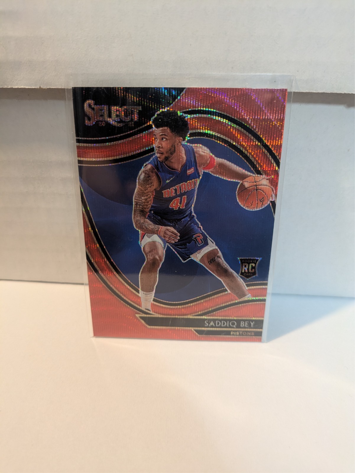 2020-21 Panini Select Courtside Saddiq Bey RC  Red Wave Prizm
