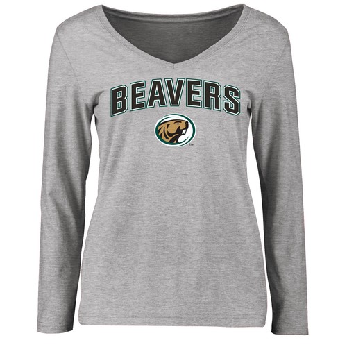 Women's Ash Bemidji State Beavers Proud Mascot Long Sleeve T-Shirt