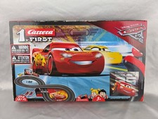 Carrera First Disney Pixar Cars 3 Slot Race Track WORKS Lightning McQueen Car