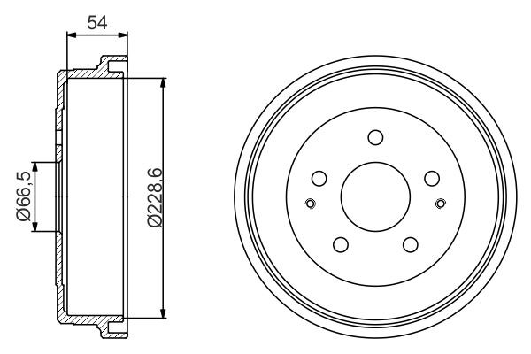 2X Bosch 0 986 477 230 Bremstrommel Hinten FüR Daihatsu-image