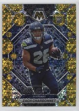 2023 Panini Mosaic Rookies No Huddle Gold Prizm 10/10 Zach Charbonnet #379 xi1