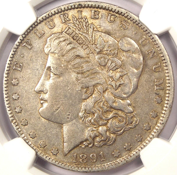 1891-O VAM-3A Weak E Clash Morgan Silver Dollar $1 - NGC XF45 - $700 Value in XF