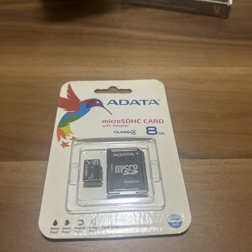 VTG NOS SEALED ADATA MicroSDHC Card - AUSDH8GCL4-RA1 - Zdjęcie 2 z 3