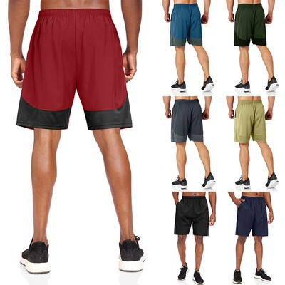 Mens Elastic Waist Sports Running 