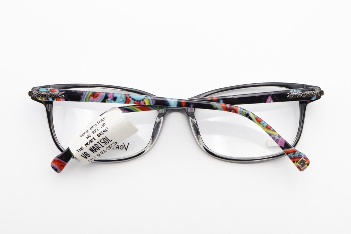 Vera Bradley Parisian Paisley Marisol Eyeglass Frames Black Floral 52-17  NWT Vera Bradley FRAMES ONLY Marisol Parisian Paisley (PPA  main image 4