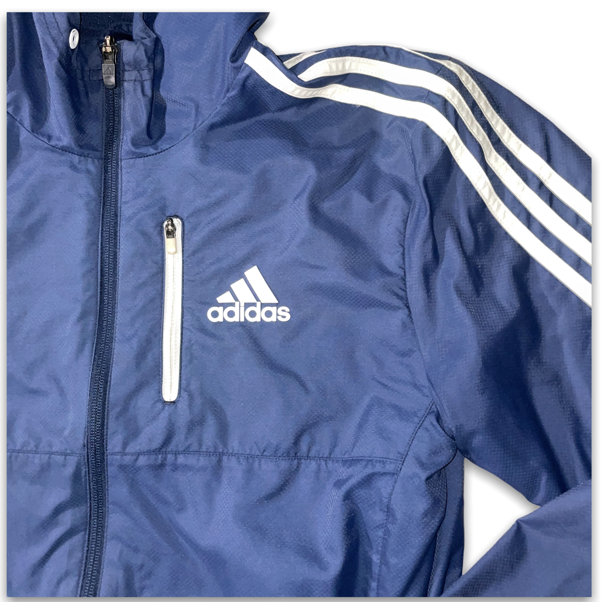 Rare Adidas Nylon Running Jacket Soccer Windbreaker Glanz Rare Adidas Nylon Running Jacket Soccer Windbreaker Glanz