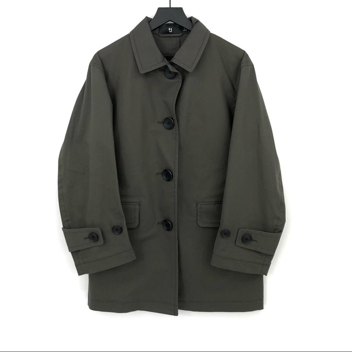 UNIQLO +J Soutien Collar Short Coat Olive XS | eBay