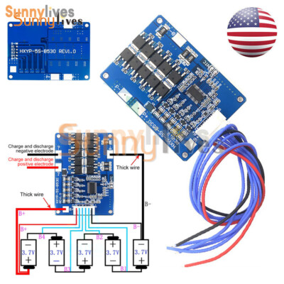 5S Li-Ion Lithium Battery Charger BMS Balance Protection Board 30A 45A 18650 New
